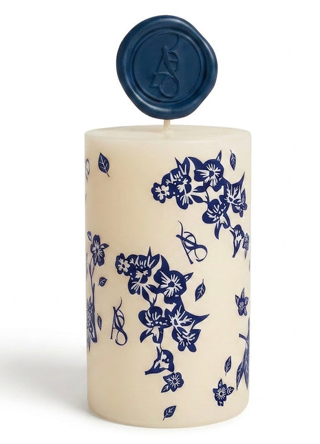 Whisper Linen Ornamenta Pillar Candle