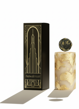 Almond Lustre Signature Pillar Candle