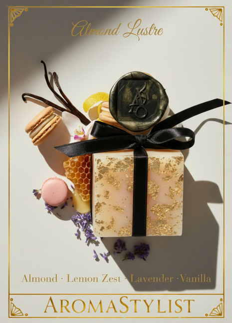 Almond Lustre Signature Cube Candle