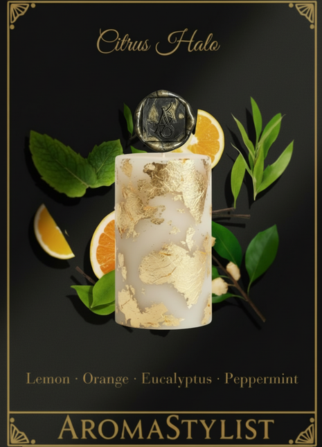 Citrus Halo Signature Pillar Candle