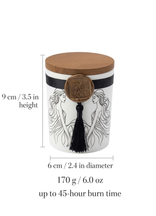 AromaStylist Rituals Jar Candle size guide — 9 cm / 3.5 in height, 6 cm / 2.4 in diameter, 170 g / 6.0 oz, up to 45-hour burn time
