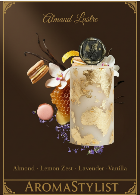 Almond Lustre Signature Pillar Candle