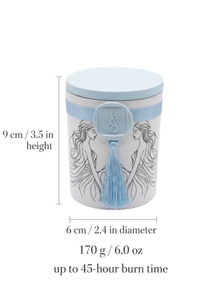 AromaStylist Rituals Jar Candle size guide — 9 cm / 3.5 in height, 6 cm / 2.4 in diameter, 170 g / 6.0 oz, up to 45-hour burn time
